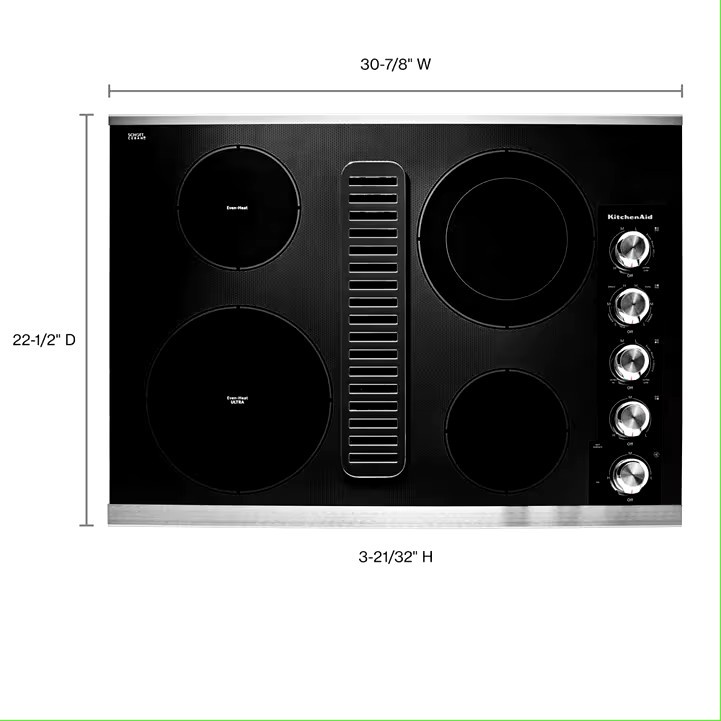 Kitchenaid KCED600GSS 30 cm" Electric Downdraft Cooktop gallery