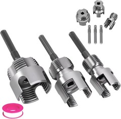 3PCS PVC Pipe Threader Kit – Dual-Function Internal & External Pipe Threading To