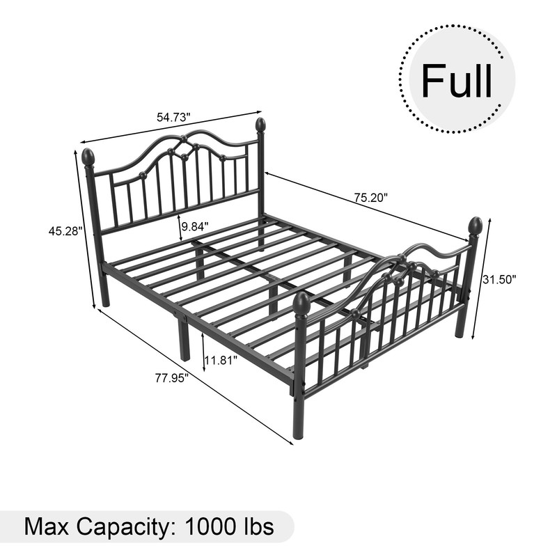 Twin Full Queen Size Bed Frame with Headboard＆Footboard 12 Inch High Bed Frame gallery