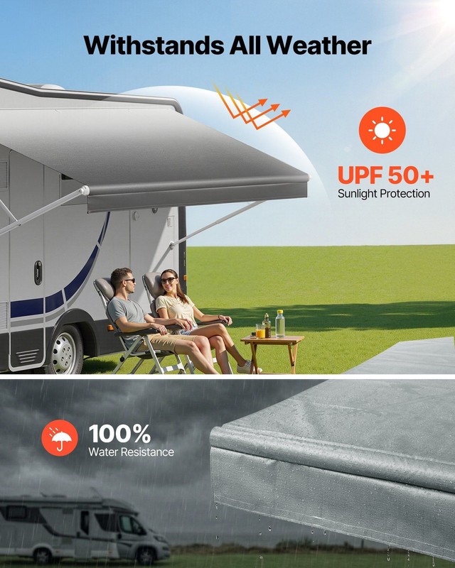 RV Awning Replacement 18ft, 18oz Vinyl, Double-Stitched, Waterproof gallery