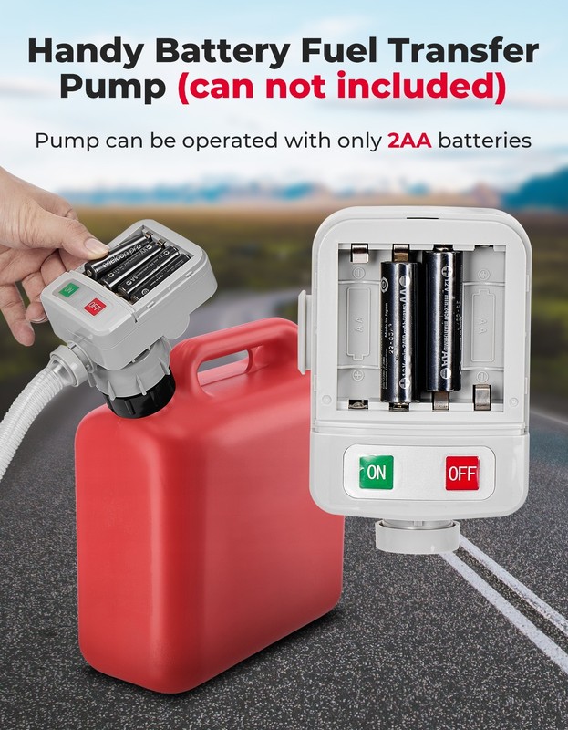 Electric Fuel Transfer Siphon Pump Battery Powered Gas Oil Water Liquid 2.4 GPM gallery