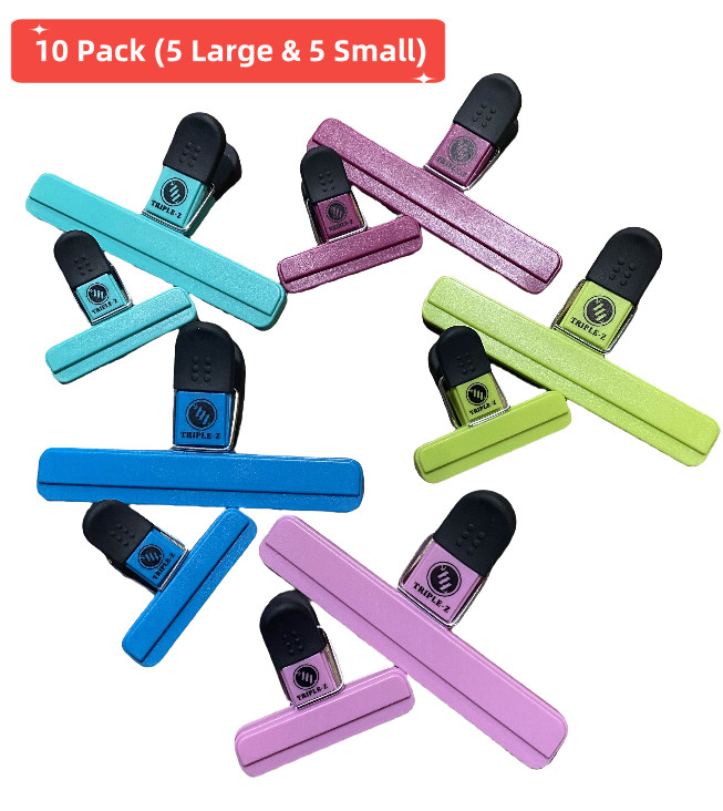 ✅SHIP NOW - Chip Bag Clips Snack Clips Kitchen Food Storage | 10 Pack (5L & 5S) gallery