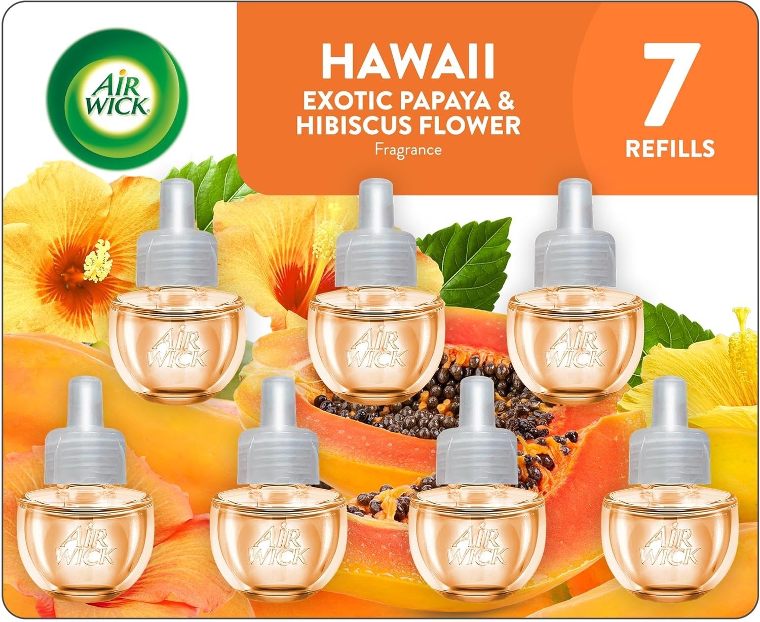 Air Wick Plug in Scented Oil Refill, 7 ct Hawaii, Air Freshener, Essential Oils. gallery