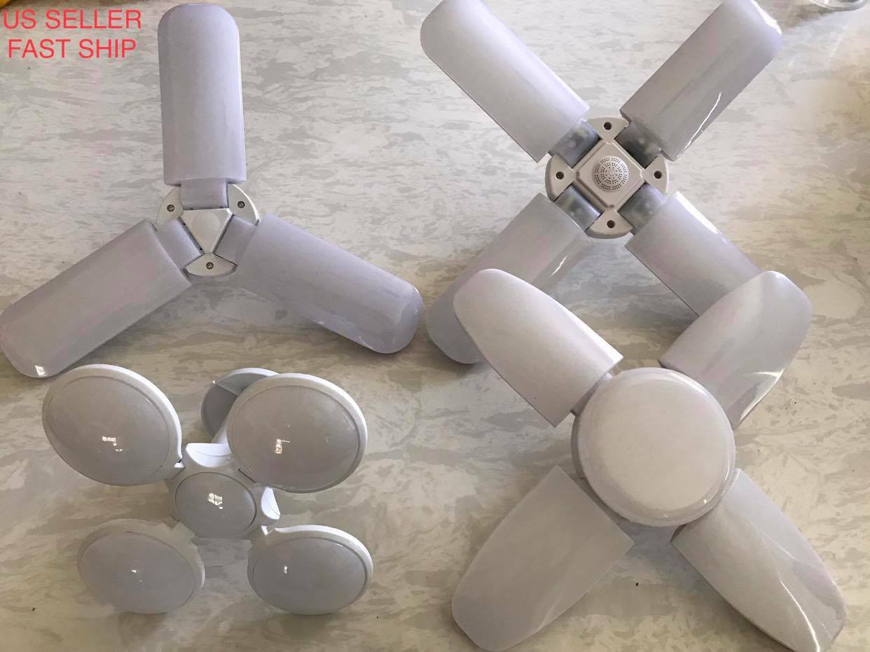 E27 LED Garage Light Bulb Deformable Ceiling Fixture Lights Bright Workshop Lamp gallery