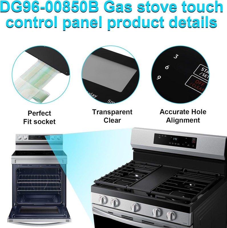 DG96-00850B Range Membrane Switch Touchpad Control Panel For Samsung Gas Ovens gallery