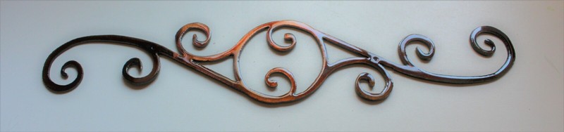 Decorative Scroll - Metal Wall Art - Copper 12" gallery