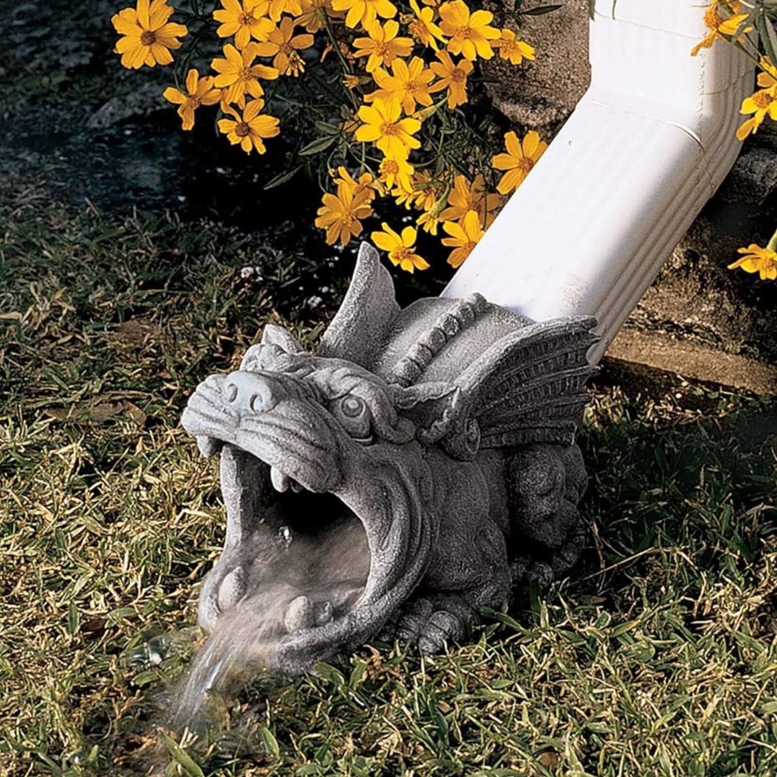 Gargoyle Downspout Cover Extension Statue Garden Rain Gutter Sculpture gallery
