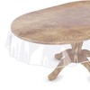 Clear Oval Table Cover Protector 60 x 90 Inches Oval Shape Plastic Transparen... gallery