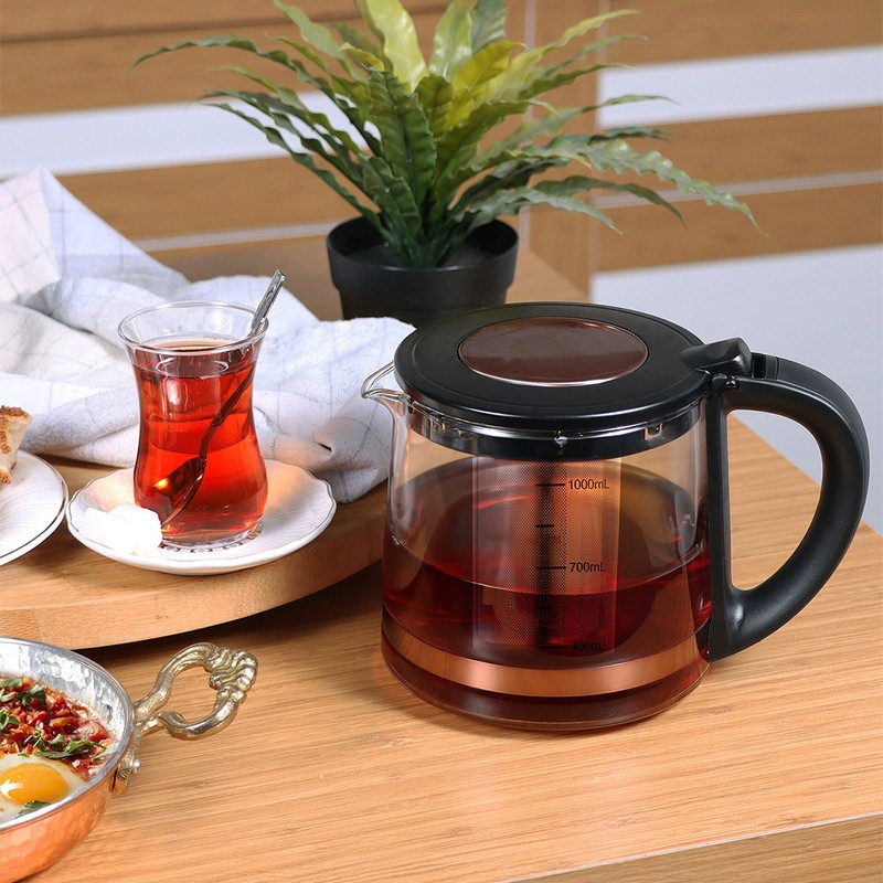 Electrical Turkish Tea Machine, Teapot Set Samovar Cordless Kettle, LED Light gallery