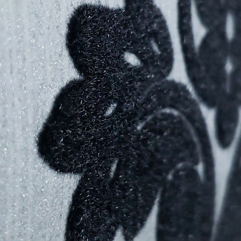 Wallpaper flocking black white silver metallic Flocked vintage velvet damask 3D gallery