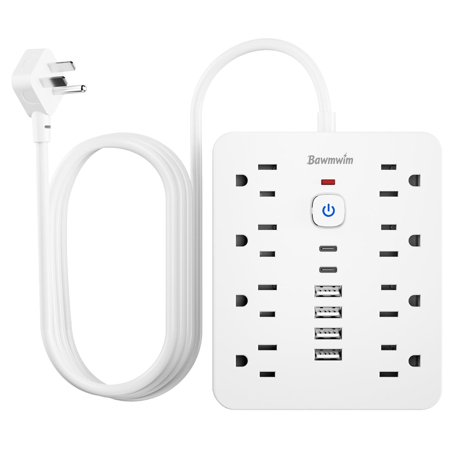 8 Outlet Power Strip with 2 USB C 10FT Surge Protector 1850W 15A 14AWG gallery