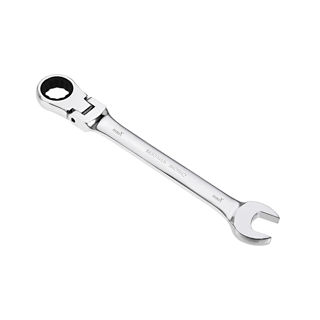 7mm Flex-Head Ratcheting Combination Wrench Metric 72 Teeth 12 Points Box Ended gallery