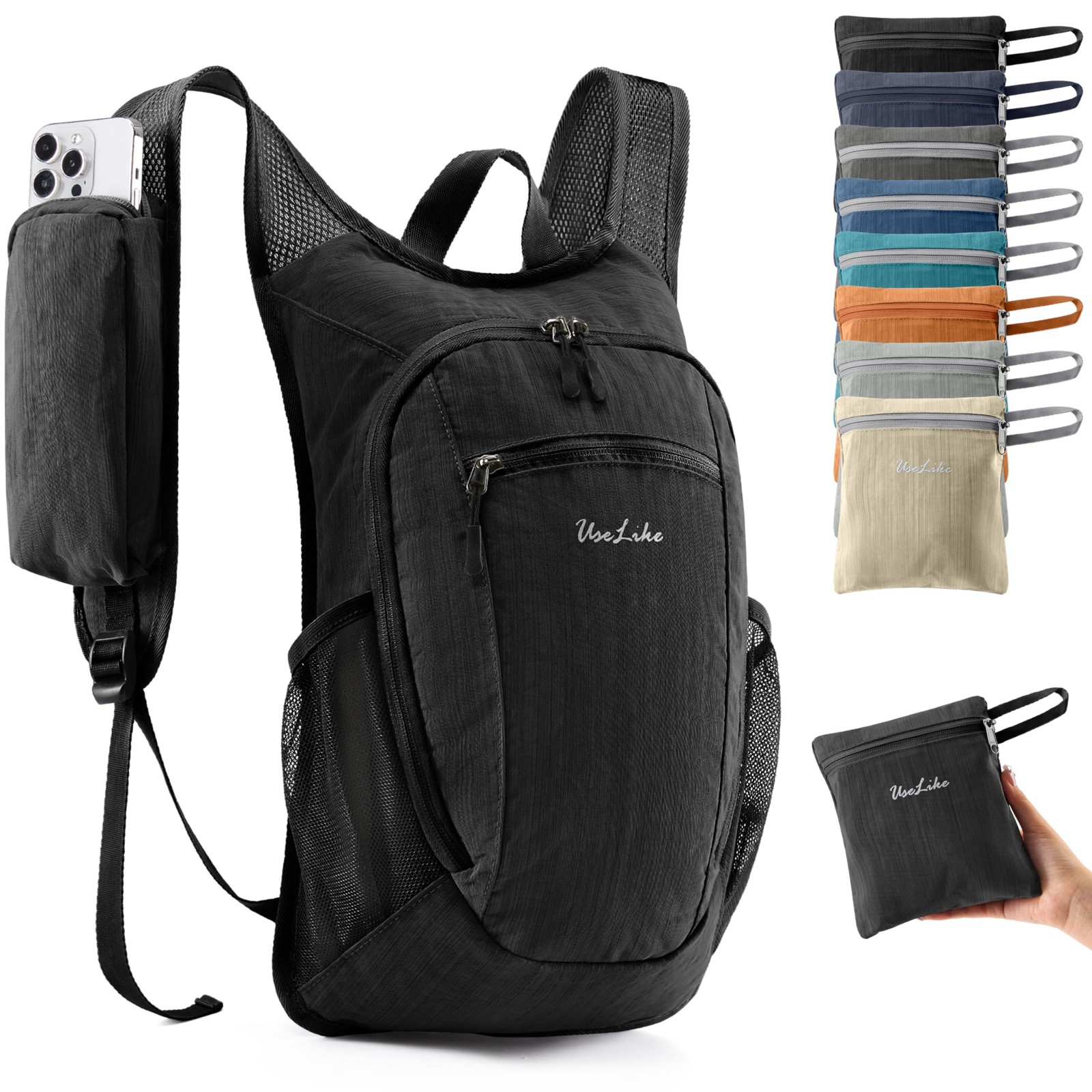 10L Small Hiking Backpack Travel Daypack Lightweight Packable Back Pack for W...
