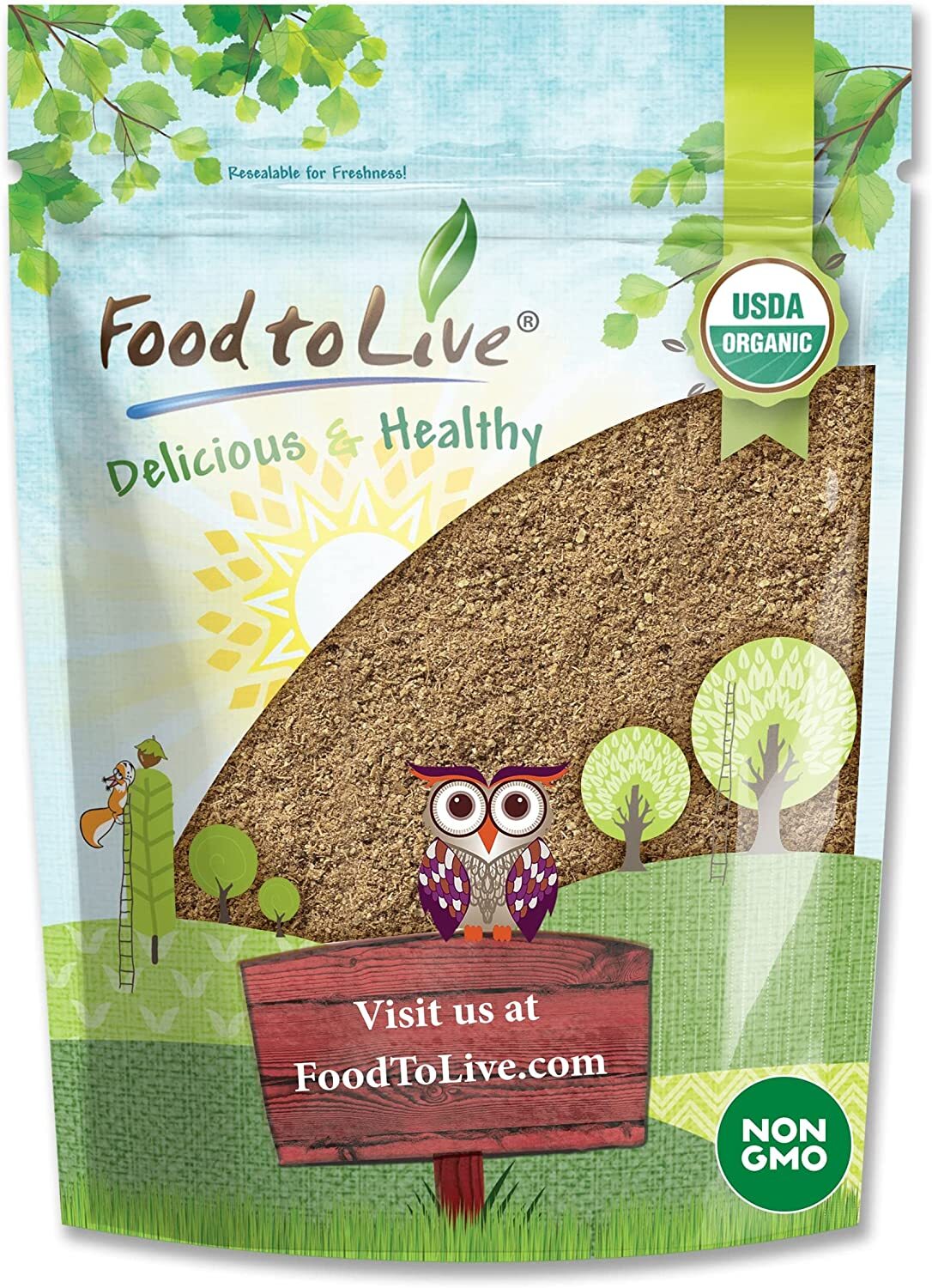 Organic Psyllium Husk Powder — Non-GMO,Kosher,Ultra Fine,Bulk — by Food to Live gallery