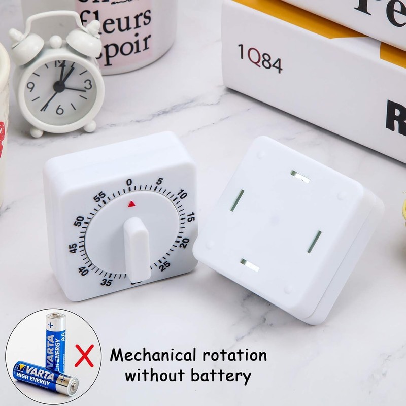 2*Square 60 Minute Mechanical Kitchen Timer,Egg Kitchen Cooking Timer Countdown gallery