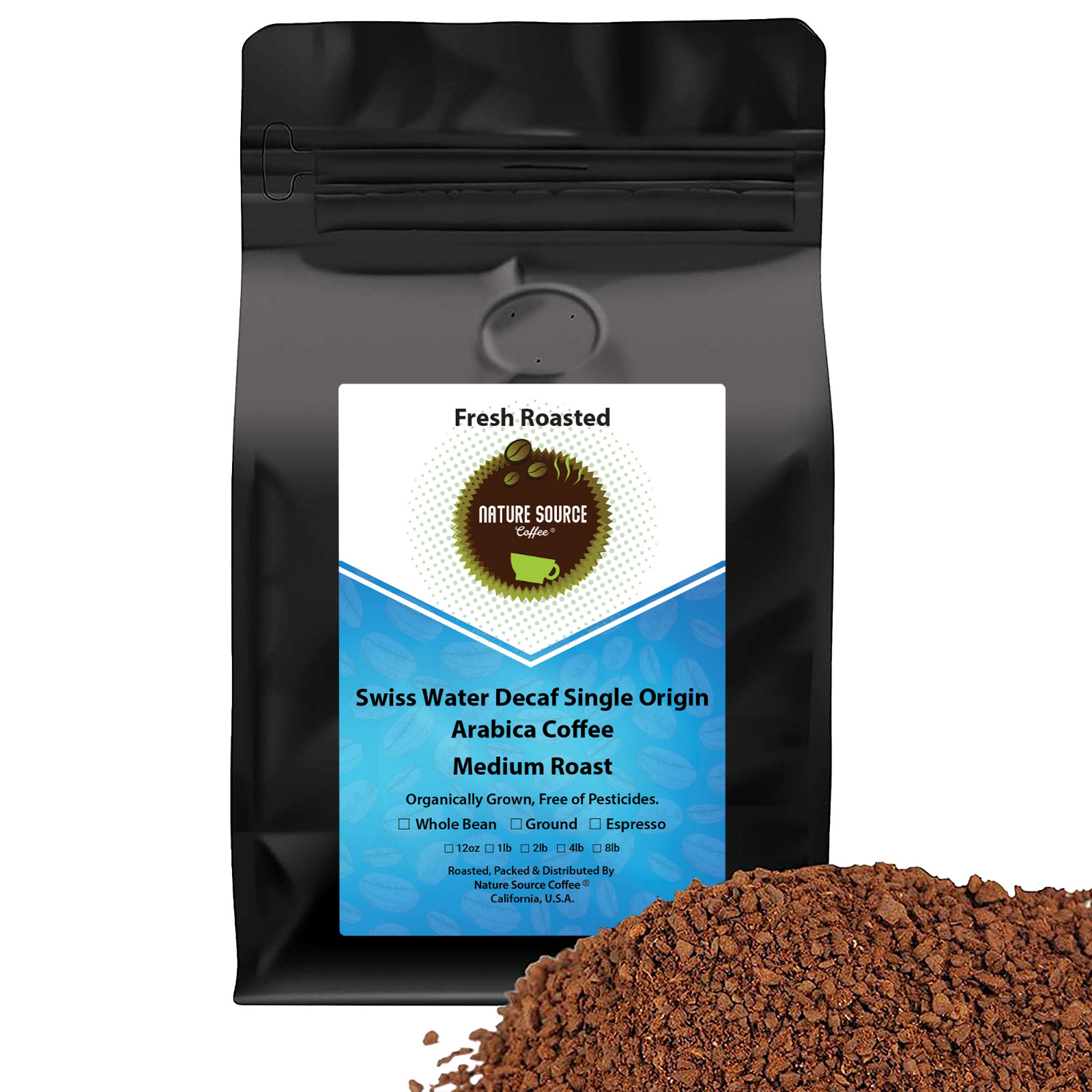 Swiss Water Decaf Coffee | Single Origin | Organic | California Fresh Roasted gallery