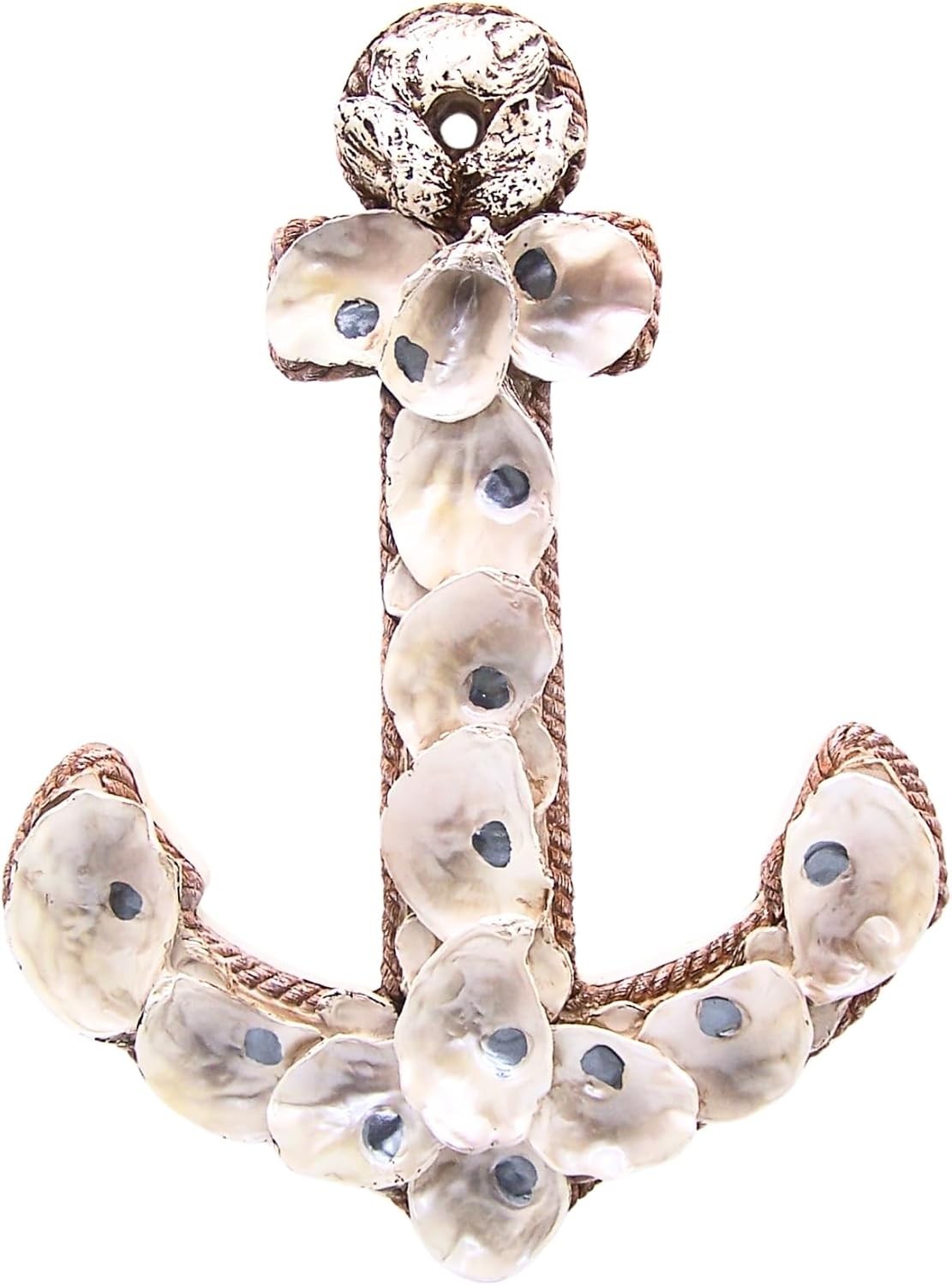 Faux Oyster Shell Anchor Wall Decor Coastal Nautical Beach House Accent 18.25" gallery