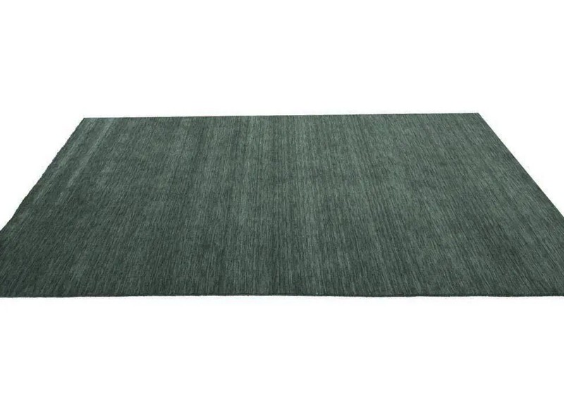 Solid Dark Green Hand-Loomed 6X9 Gabbeh Wool Rug Oriental Home Decor Carpet gallery