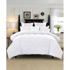 UNIKOME Medium Weight Extra Soft Goose Down and Feather Fiber King Comforter