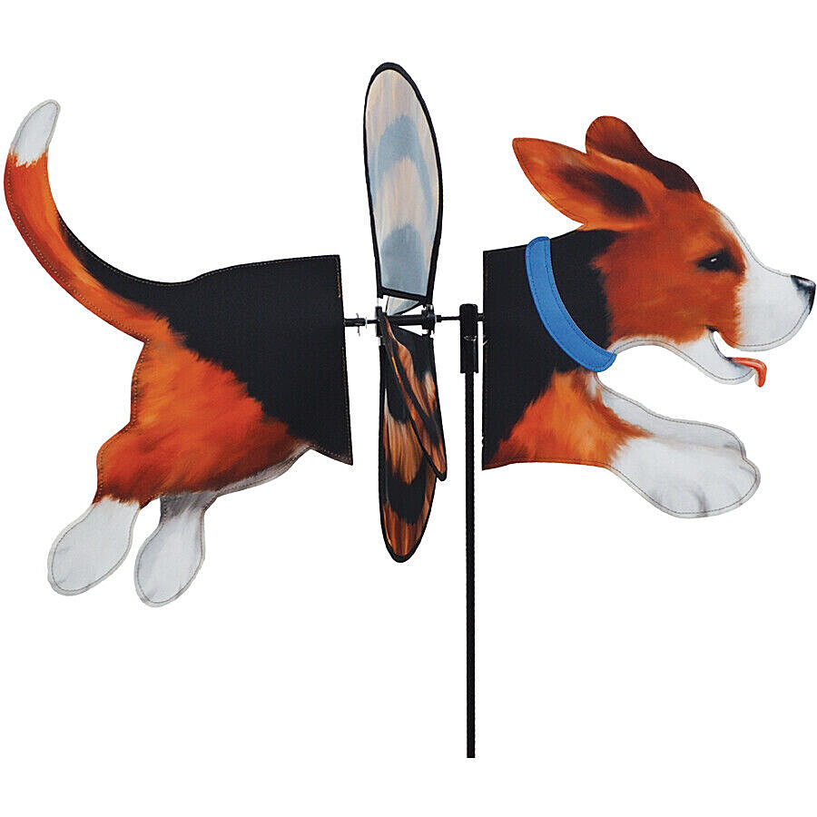 Beagle Dog Wind Spinner Larger Size 27"L x 17"W x 18"D + Pole + Ground Stake gallery