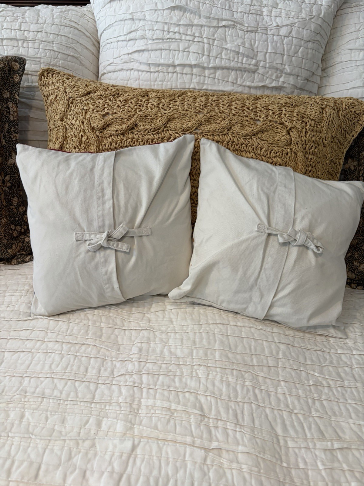 Rhumba And Cha Cha Cotton Throw Pillows 12” X12” 100% Down Insert Pottery barn gallery
