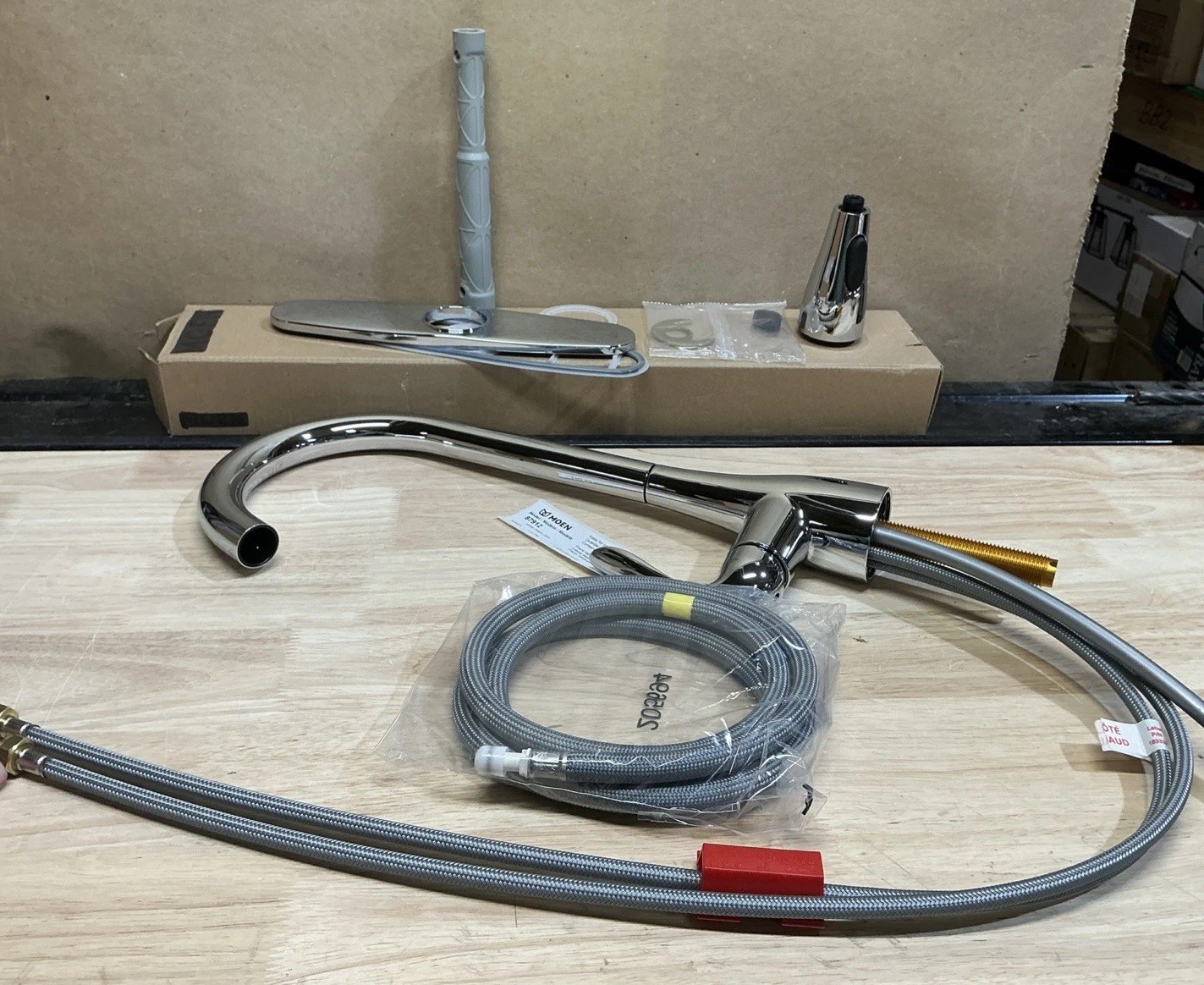 Moen Georgene High Arc Pulldown Kitchen Faucet Chrome 87912 Missing Hose Weight gallery
