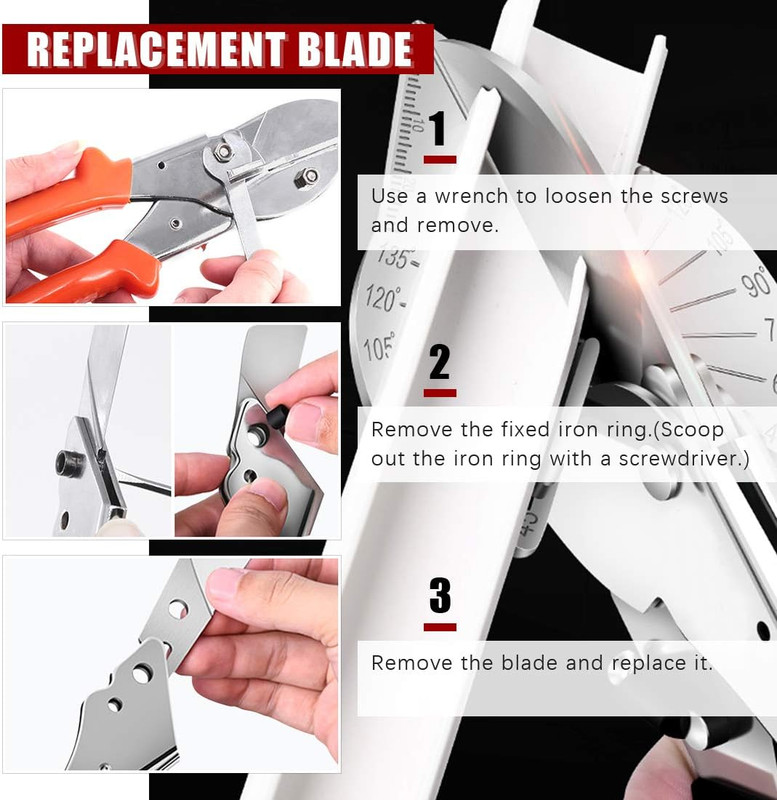 Upgraded Multi Angle Miter Shear Cutter Cuts 45 to 135 Degree Miter Snips Cuttin gallery