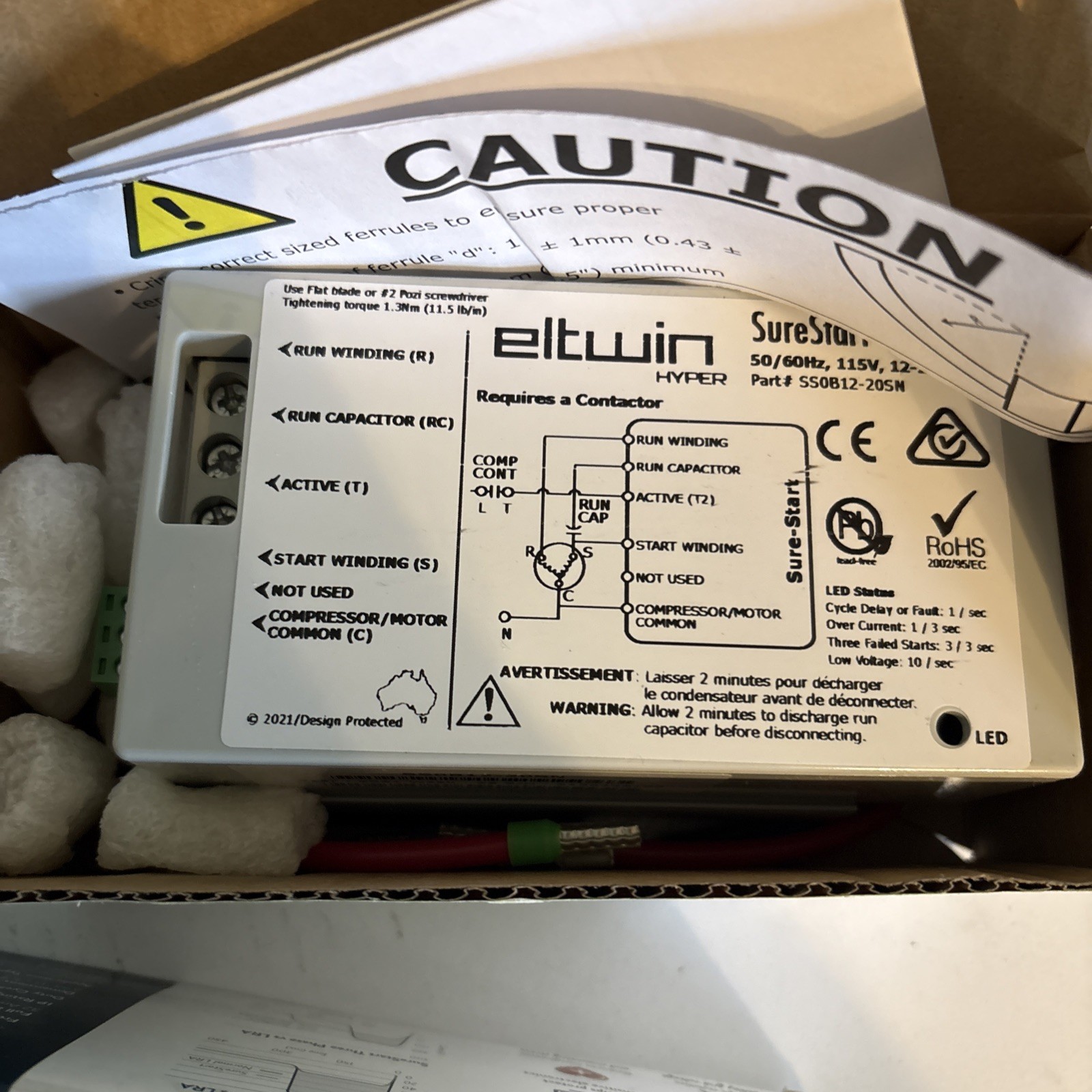 Elton Hyper SureStart Soft Start SS0B12-20SN (115V + 60/50Hz + 12-20 FLA) gallery