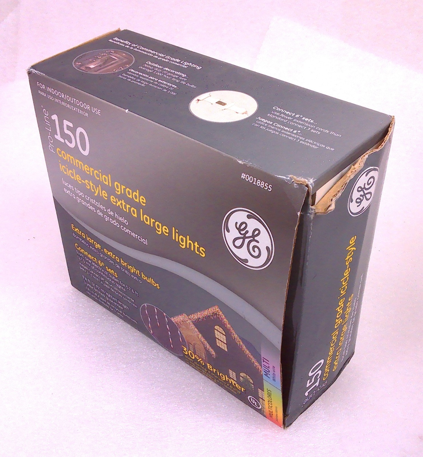 GE Pro-Line 150 MULTICOLOR Commercial Grade Icicle Style Extra Large Lights NEW gallery