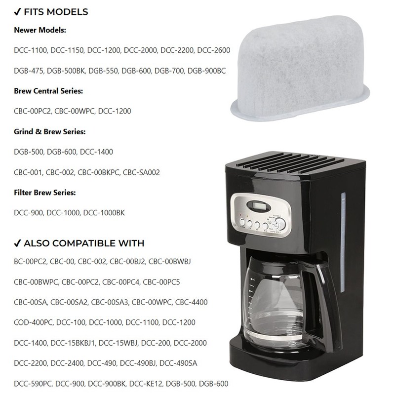 (12) Superior Replacement Charcoal Coffee Water Filters for Cuisinart, DCC-RWF gallery