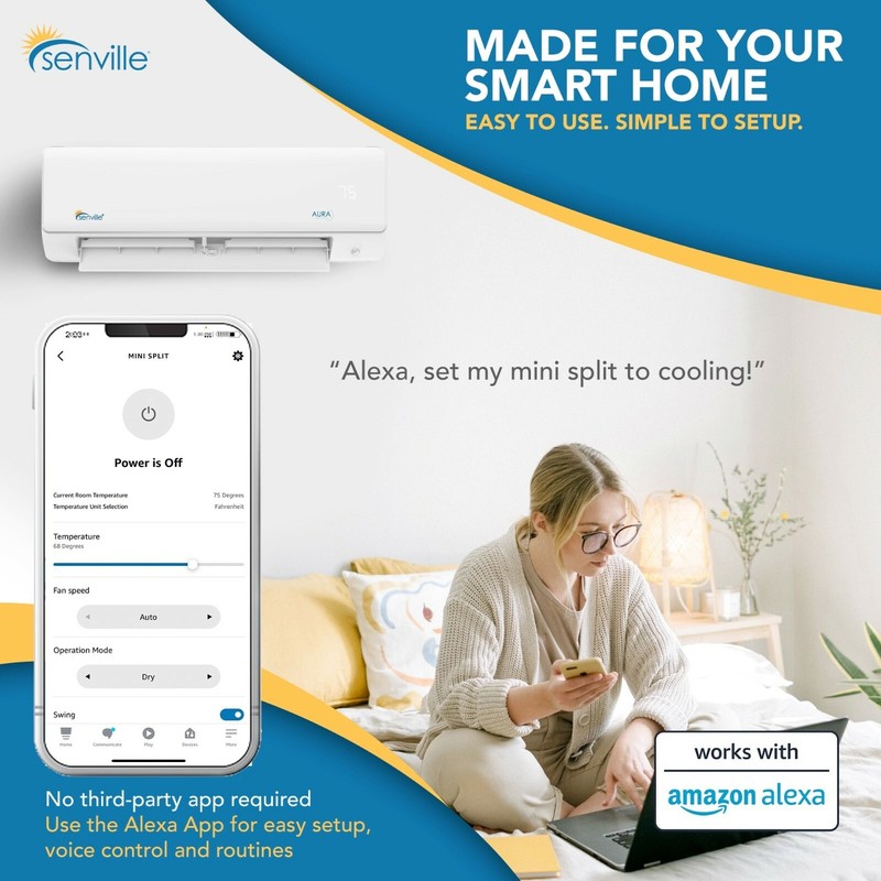 36000 BTU Tri Zone Ductless Mini Split Air Conditioner (2x9000BTU + 1x18000BTU) gallery