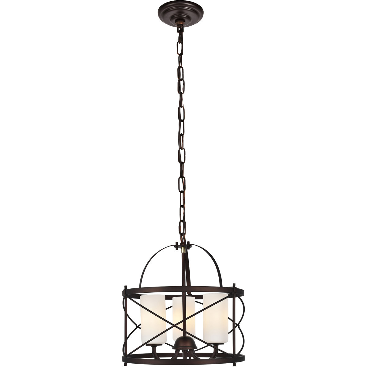 COPPER BROWN IRON KITCHEN ISLAND DINING ROOM CEILING CHANDELIER FIXTURE 3 LIGHT gallery