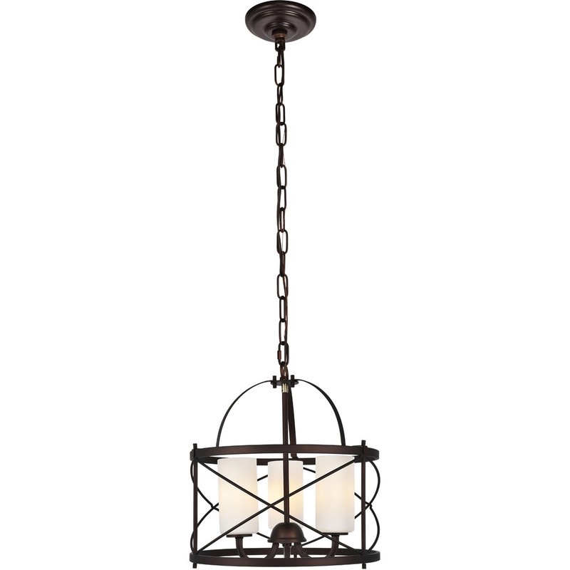 COPPER BROWN IRON KITCHEN ISLAND DINING ROOM CEILING CHANDELIER FIXTURE 3 LIGHT gallery