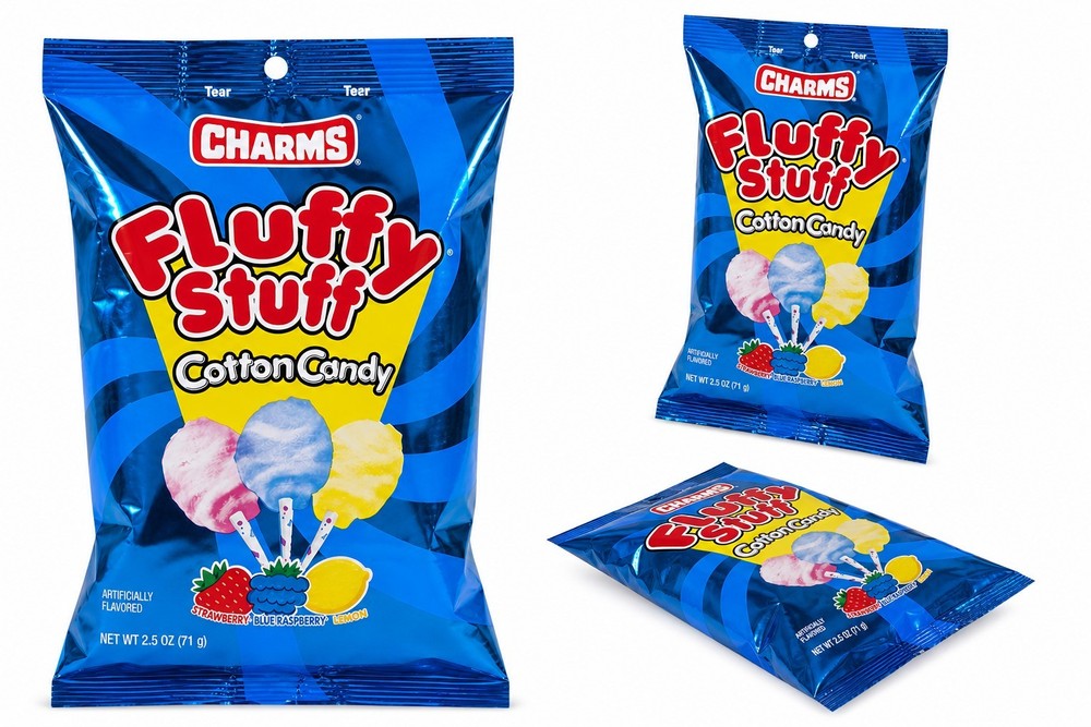 CHARMS Fluffy Stuff Cotton Candy Artificially Flavored 2.5 oz (71 g)