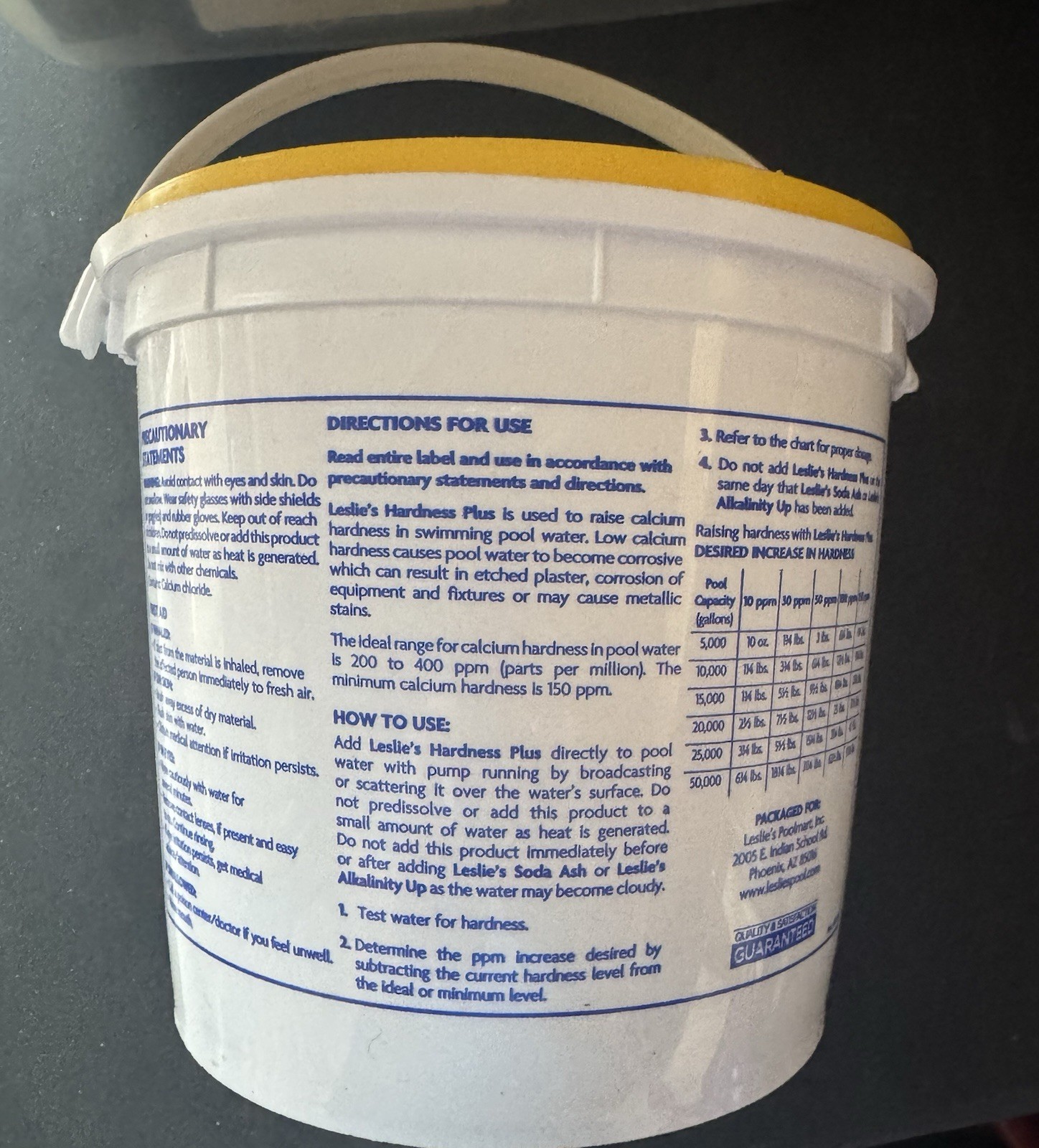 NEW! Leslie’s Pool Hardness Plus Adjuster For Raising Calcium Hardness ~ 4 lbs. gallery