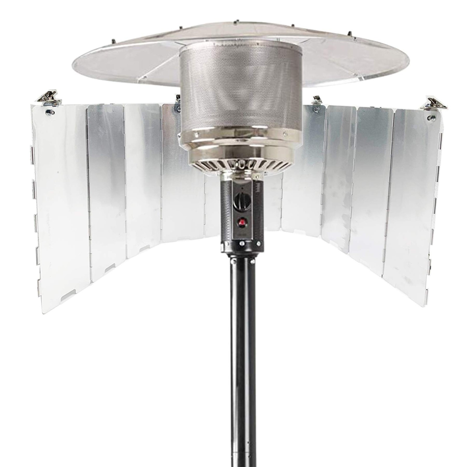 Adjustable Heat Focusing Reflector for Round Natural Gas and Propane Patio He... gallery