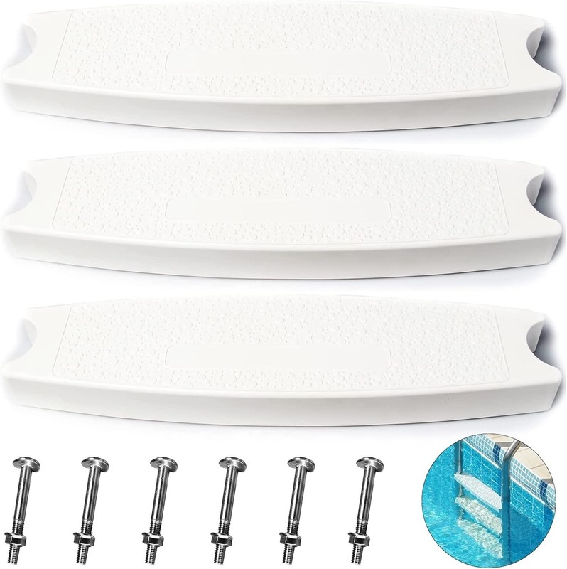 3-Pack Universal Pool Ladder Replacement Steps for Inground & Above Ground Pools gallery