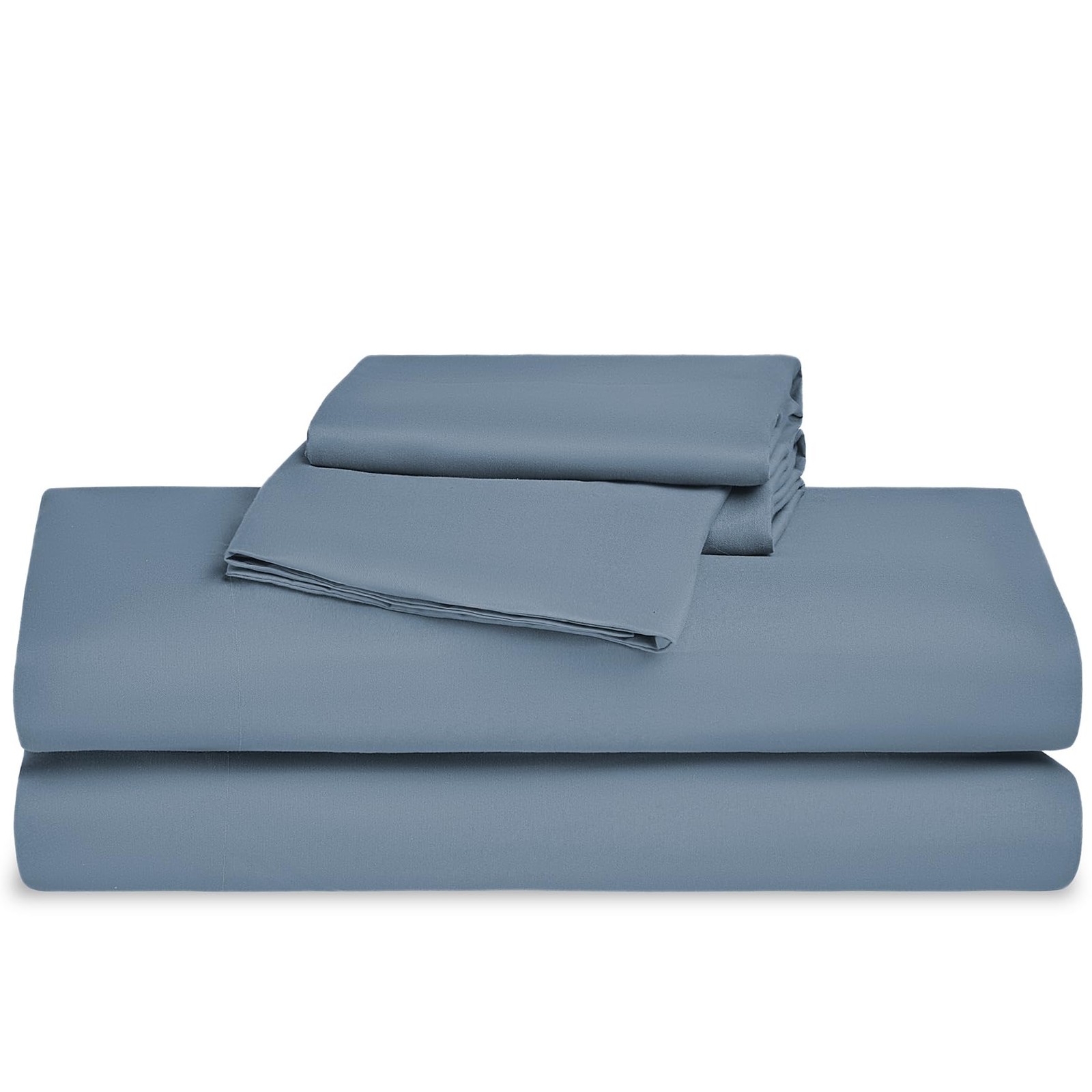 4 Pieces Bed Sheets and Pillowcase Sets, Deep Pocket with Fitted Sheet, Flat ... gallery