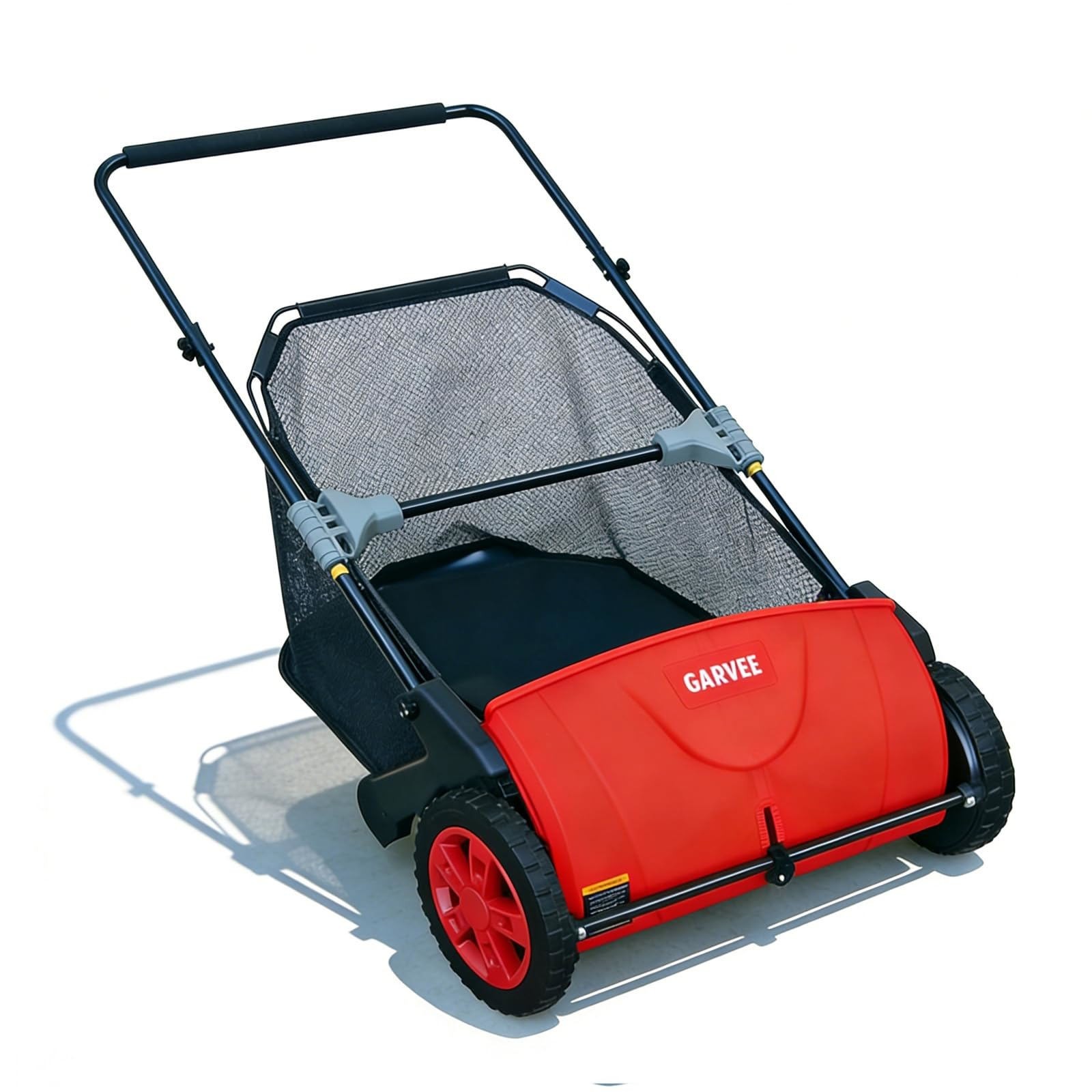21" Push Lawn Sweeper Leaf Grass Collector Adjustable Height Yard Cleaner Tool gallery