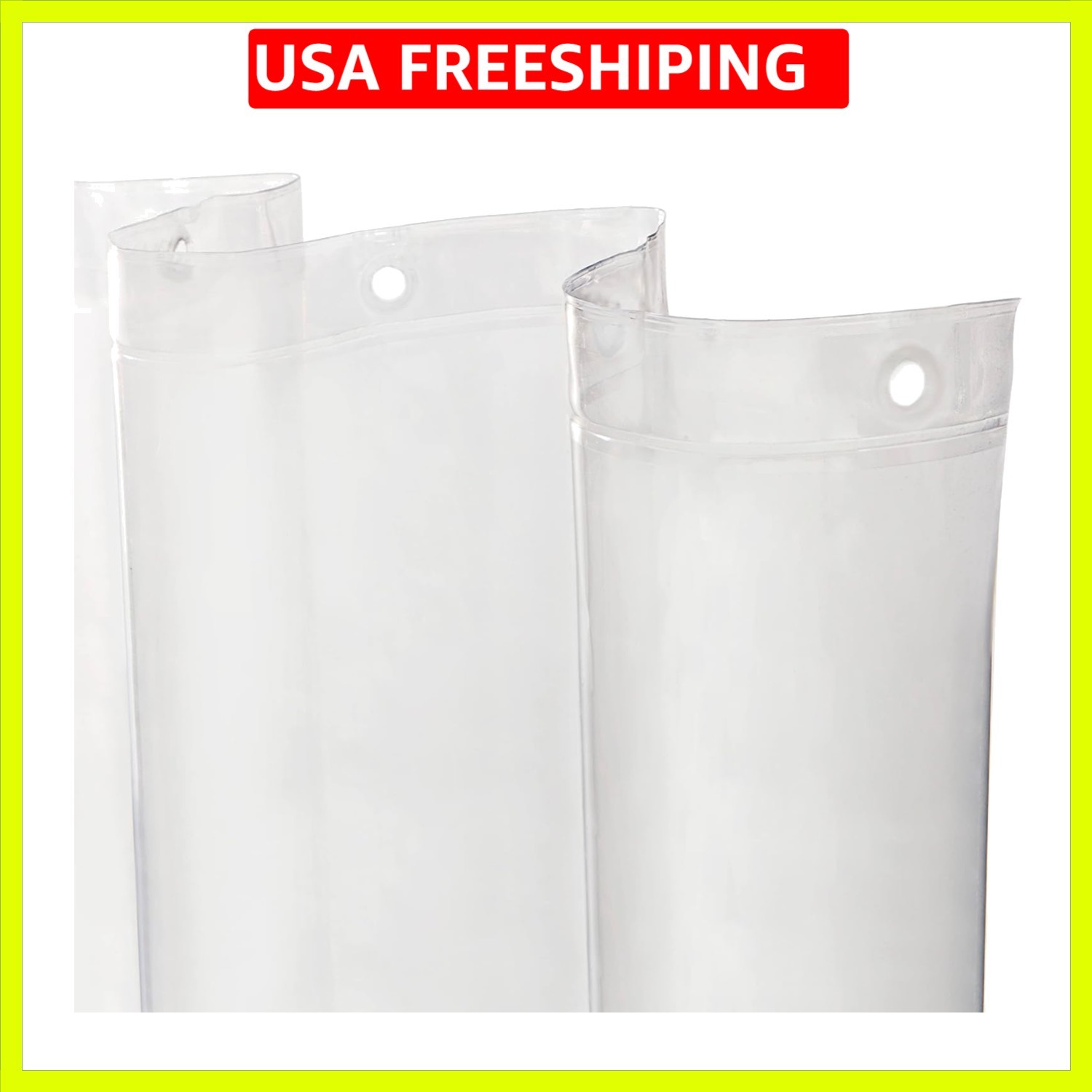 KN61433 Lightweight 3 Gauge Waterproof PEVA Shower Curtain Liner with Durable... gallery