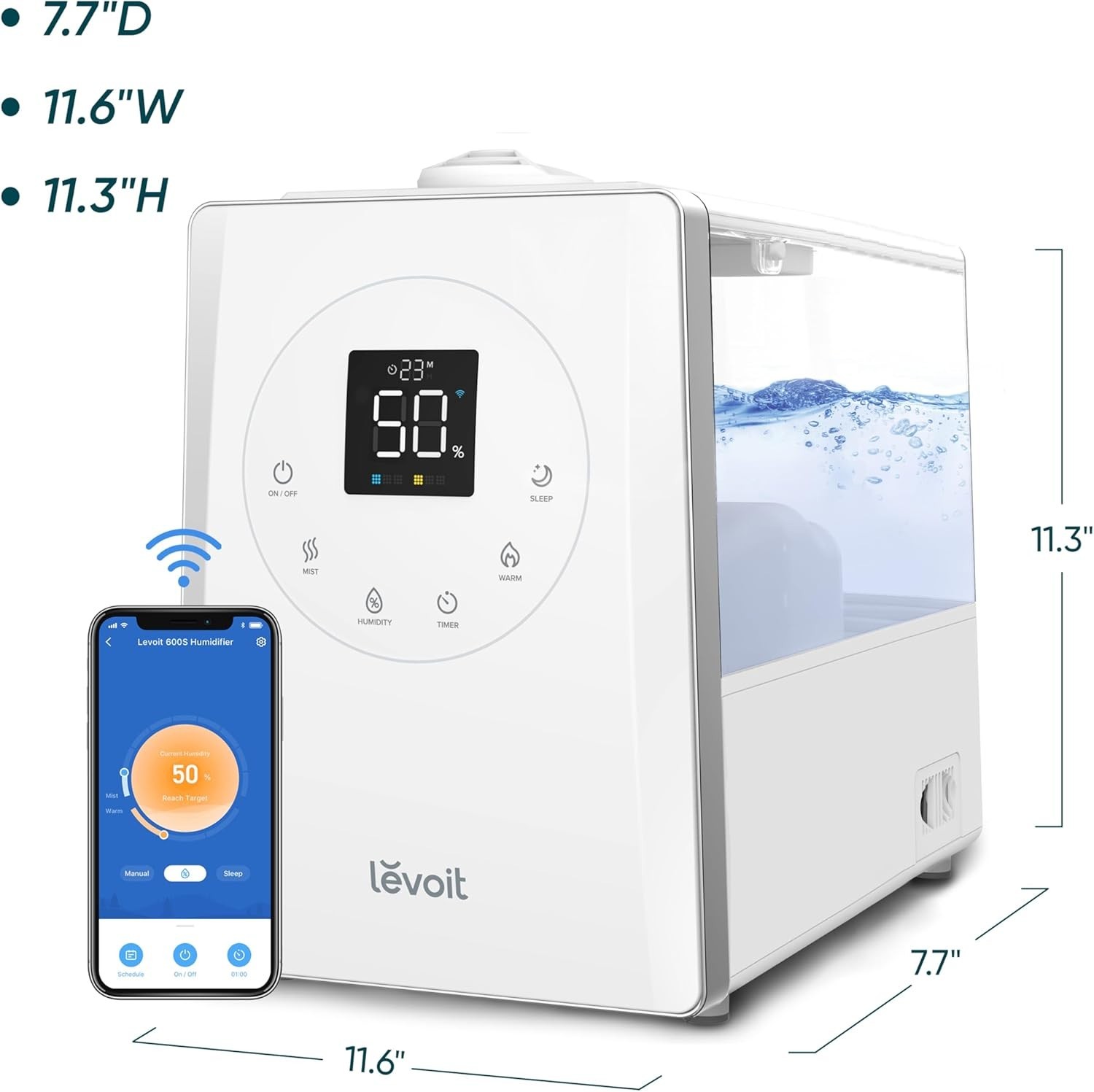 LEVOIT LV600S Humidifier for Bedroom/Large Room/Home 6L Warm and Cool Mist - NEW gallery