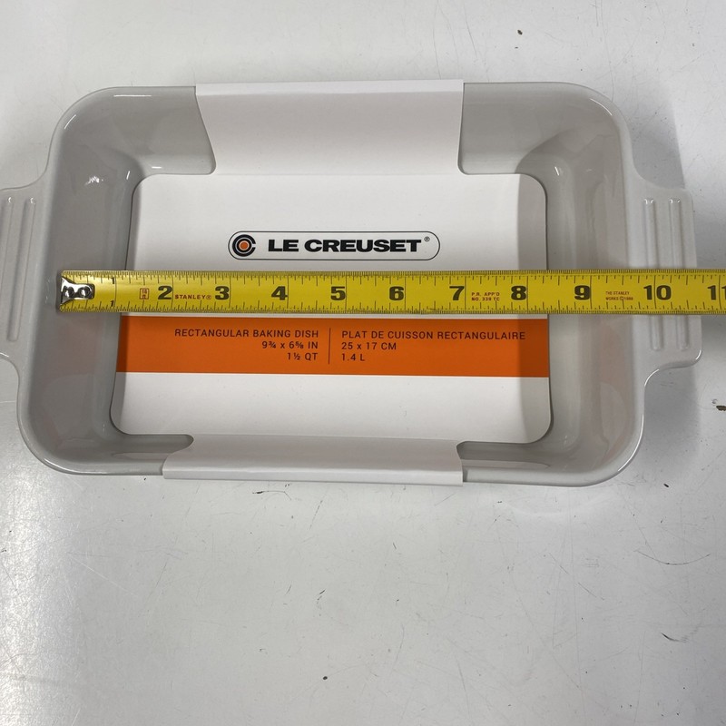LE CREUSET Rectangular Baking Dish 9 3/4 X 6 5/8 In. 1.5 1 1/2 Qt WHITE gallery