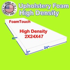 High Density #FoamTouch Upholstery Foam size 2″ X 24″ X 47″ Custom Cut