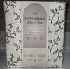 Threshold Performance Full Sheet Set 100% Cotton 401-600TC Branches White gallery