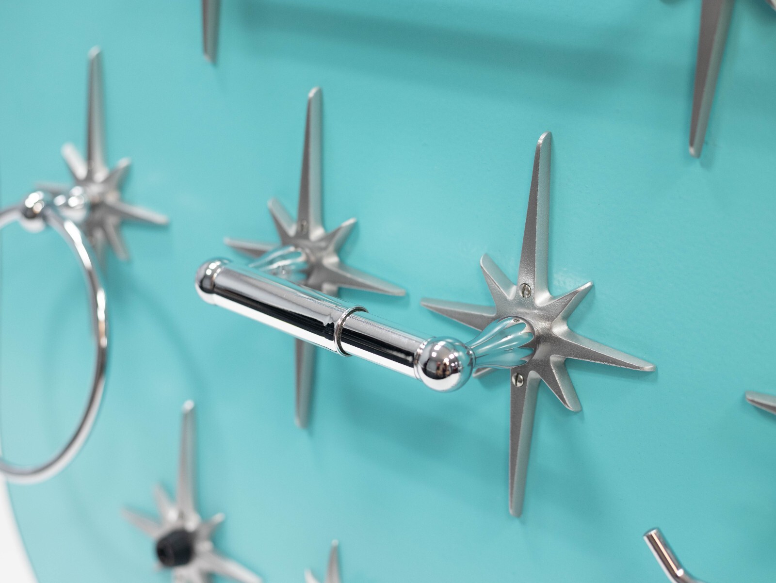 Atomic Starburst Toilet Paper Holder Midcentury Modern MCM Vintage Style gallery