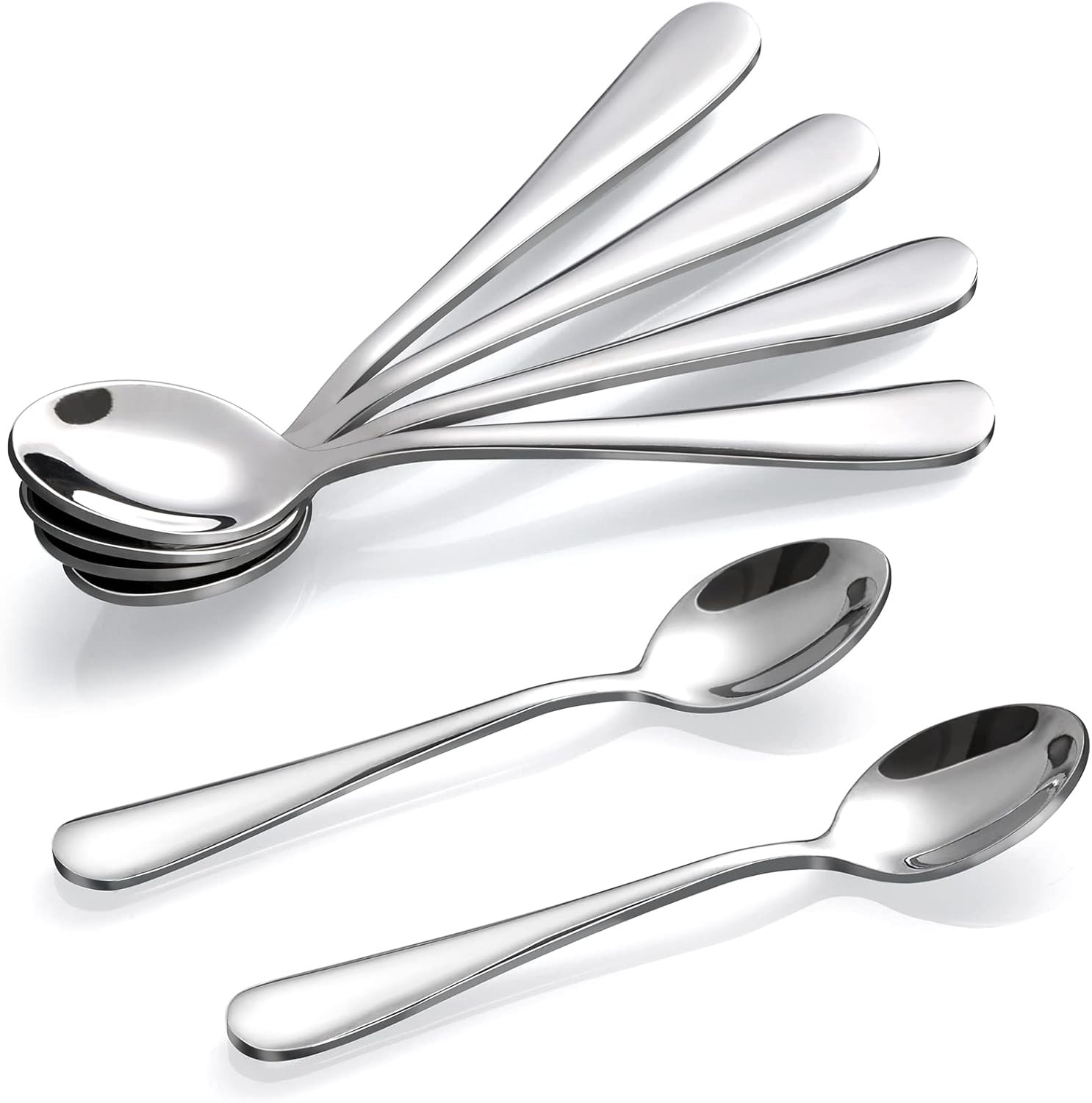 6-Piece Demitasse Espresso Spoons, 4 Inches Stainless Steel Mini Coffee Spoons gallery