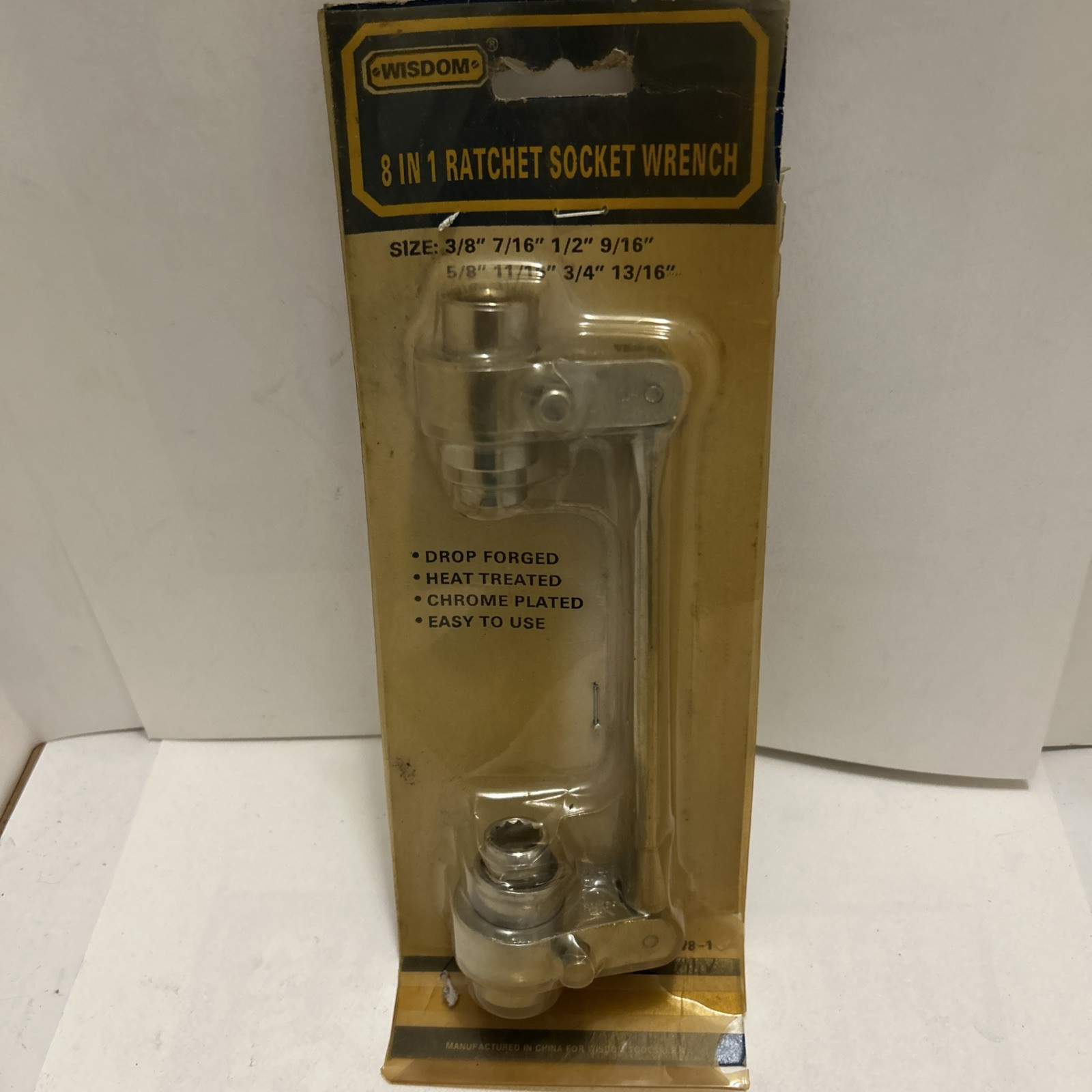8 In 1 Ratchet Socket Wrench, Wisdom Tools, 01-RSW8-1, 3/8 Thru 13/16” Sizes gallery