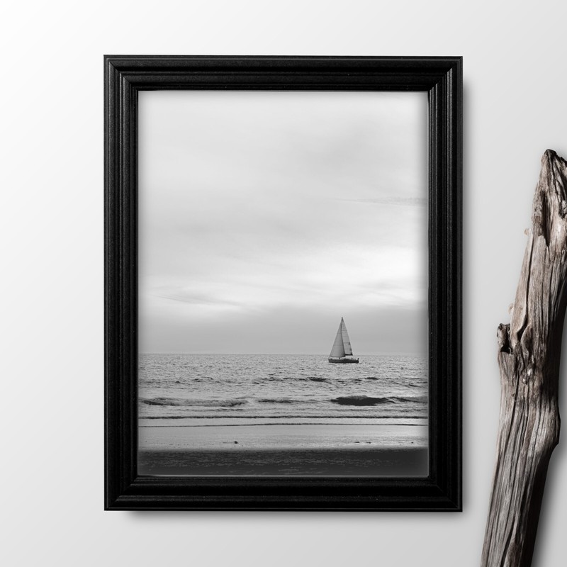US ART Frames 0.75" Black Solid Poplar Wood Picture Poster Frames S-B gallery