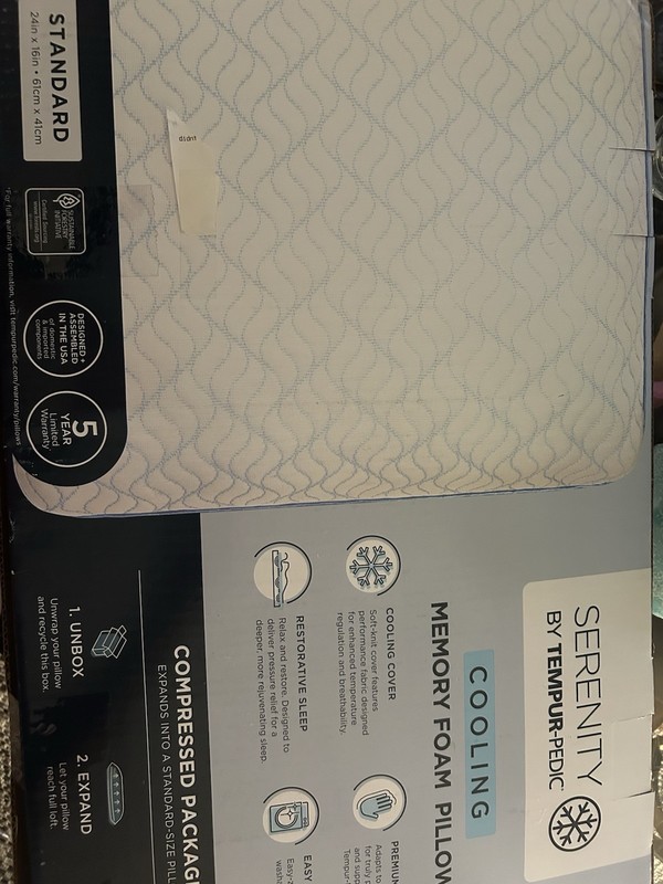 Serenity by Tempur-Pedic Cooling Memory Foam Pillow - Standard Open Box gallery