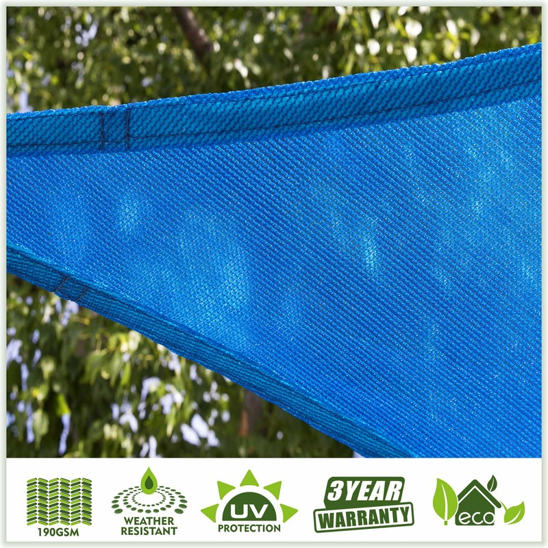 ColourTree Blue Custom Size Triangle Sun Shade Sail Canopy Fabric Outdoor Patio gallery